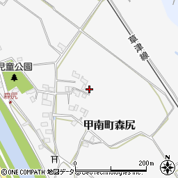 滋賀県甲賀市甲南町森尻270周辺の地図