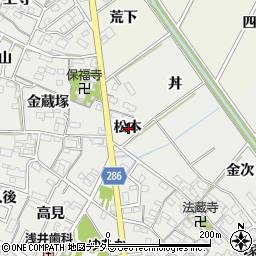 愛知県安城市古井町松本周辺の地図