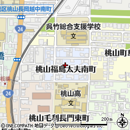 京都府京都市伏見区桃山福島太夫南町周辺の地図