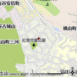 京都府京都市伏見区桃山紅雪町周辺の地図