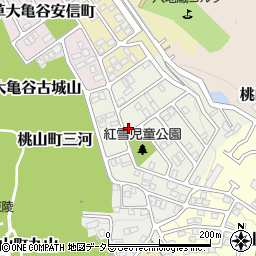 京都府京都市伏見区桃山紅雪町67周辺の地図