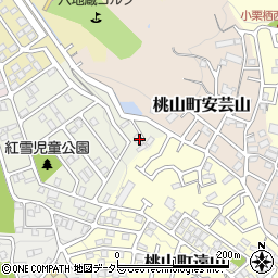 京都府京都市伏見区桃山紅雪町80周辺の地図
