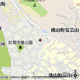 京都府京都市伏見区桃山紅雪町97周辺の地図