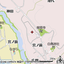 愛知県新城市横川宮貝津周辺の地図