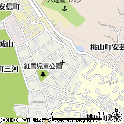 京都府京都市伏見区桃山紅雪町114周辺の地図