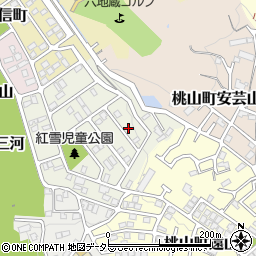 京都府京都市伏見区桃山紅雪町105周辺の地図