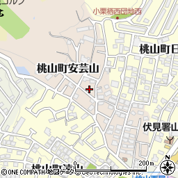 京都府京都市伏見区桃山町安芸山28-44周辺の地図