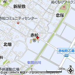 愛知県安城市赤松町小山周辺の地図