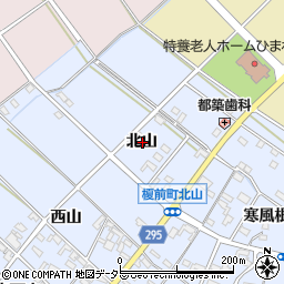 愛知県安城市榎前町北山周辺の地図