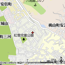 京都府京都市伏見区桃山紅雪町113周辺の地図