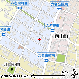 愛知県岡崎市六名東町4周辺の地図
