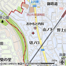 京都府向日市上植野町切ノ口周辺の地図