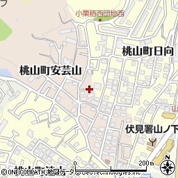 京都府京都市伏見区桃山町安芸山22周辺の地図