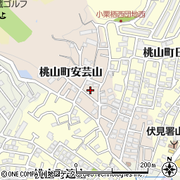 京都府京都市伏見区桃山町安芸山28-37周辺の地図