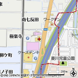 京都府向日市鶏冠井町極楽寺周辺の地図