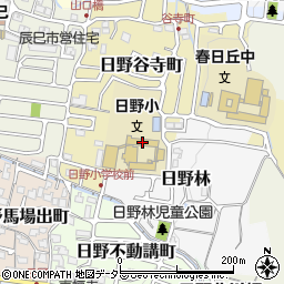 京都市立日野小学校周辺の地図