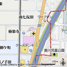 京都府向日市鶏冠井町（極楽寺）周辺の地図