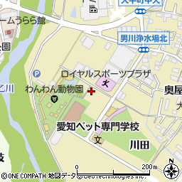 愛知県岡崎市大平町古渕周辺の地図