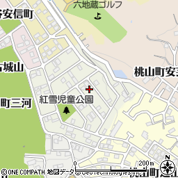 京都府京都市伏見区桃山紅雪町112周辺の地図