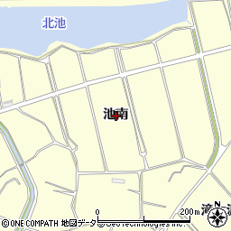愛知県常滑市矢田池南周辺の地図