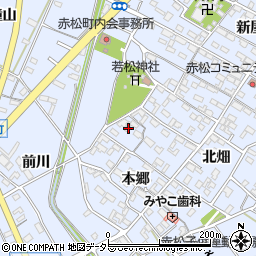 愛知県安城市赤松町本郷91周辺の地図