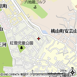 京都府京都市伏見区桃山紅雪町96周辺の地図