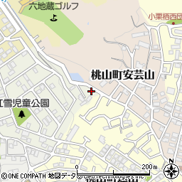 京都府京都市伏見区桃山紅雪町77周辺の地図