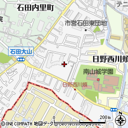 京都府京都市伏見区石田大山町周辺の地図