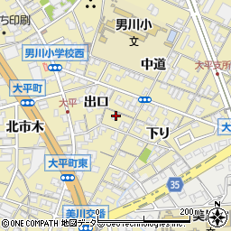 愛知県岡崎市大平町出口26周辺の地図