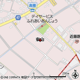 愛知県安城市高棚町東山周辺の地図