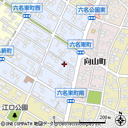 愛知県岡崎市六名東町4-20周辺の地図