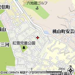 京都府京都市伏見区桃山紅雪町108周辺の地図