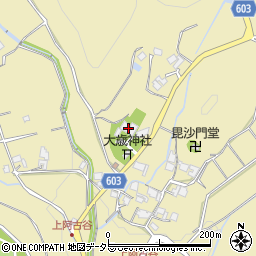 兵庫県川辺郡猪名川町上阿古谷寺垣内周辺の地図