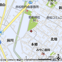 愛知県安城市赤松町本郷87周辺の地図