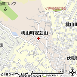 京都府京都市伏見区桃山町安芸山28-55周辺の地図