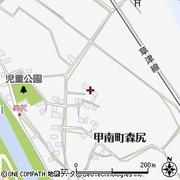 滋賀県甲賀市甲南町森尻272周辺の地図