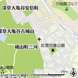 京都府京都市伏見区桃山紅雪町19周辺の地図