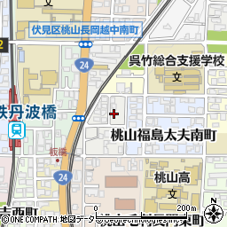 京都府京都市伏見区桃山福島太夫西町11周辺の地図