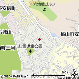 京都府京都市伏見区桃山紅雪町111周辺の地図