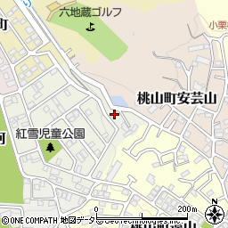 京都府京都市伏見区桃山紅雪町73周辺の地図
