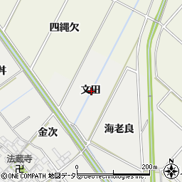 愛知県安城市古井町文田周辺の地図
