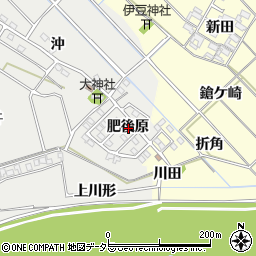 愛知県岡崎市東牧内町肥後原周辺の地図