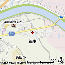 岡山県美作市福本周辺の地図