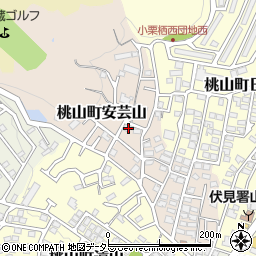 京都府京都市伏見区桃山町安芸山28-30周辺の地図