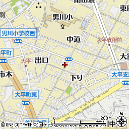 愛知県岡崎市大平町出口31周辺の地図