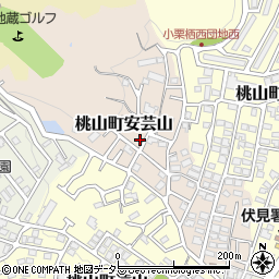 京都府京都市伏見区桃山町安芸山28-54周辺の地図