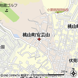 京都府京都市伏見区桃山町安芸山28-56周辺の地図