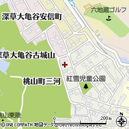 京都府京都市伏見区桃山紅雪町21-1周辺の地図
