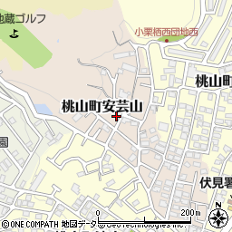 京都府京都市伏見区桃山町安芸山28-53周辺の地図