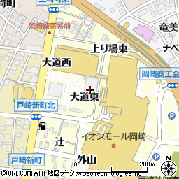 愛知県岡崎市戸崎町大道東周辺の地図